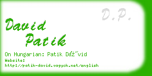 david patik business card